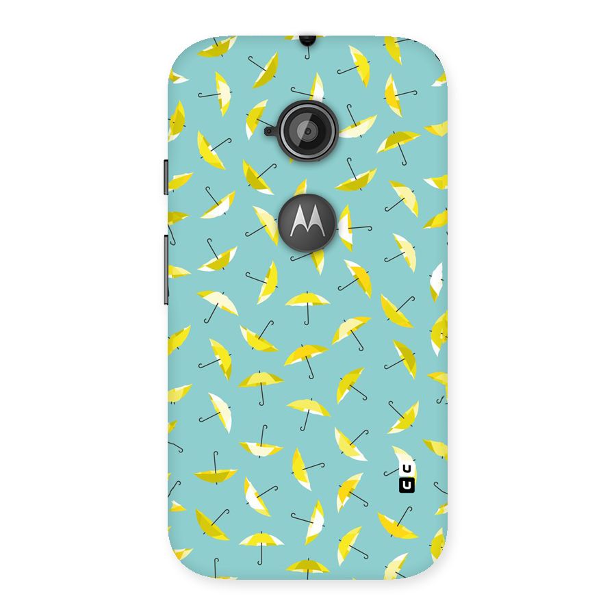 Yellow Umbrella Pattern Back Case for Moto E 2nd Gen