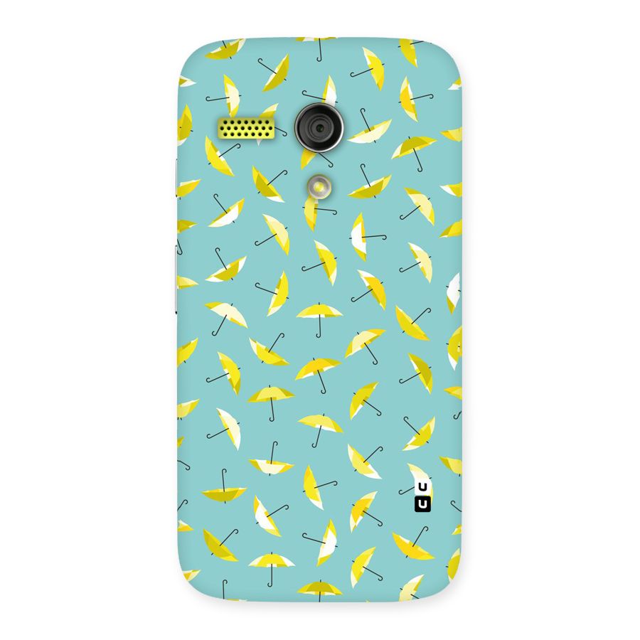 Yellow Umbrella Pattern Back Case for Moto G