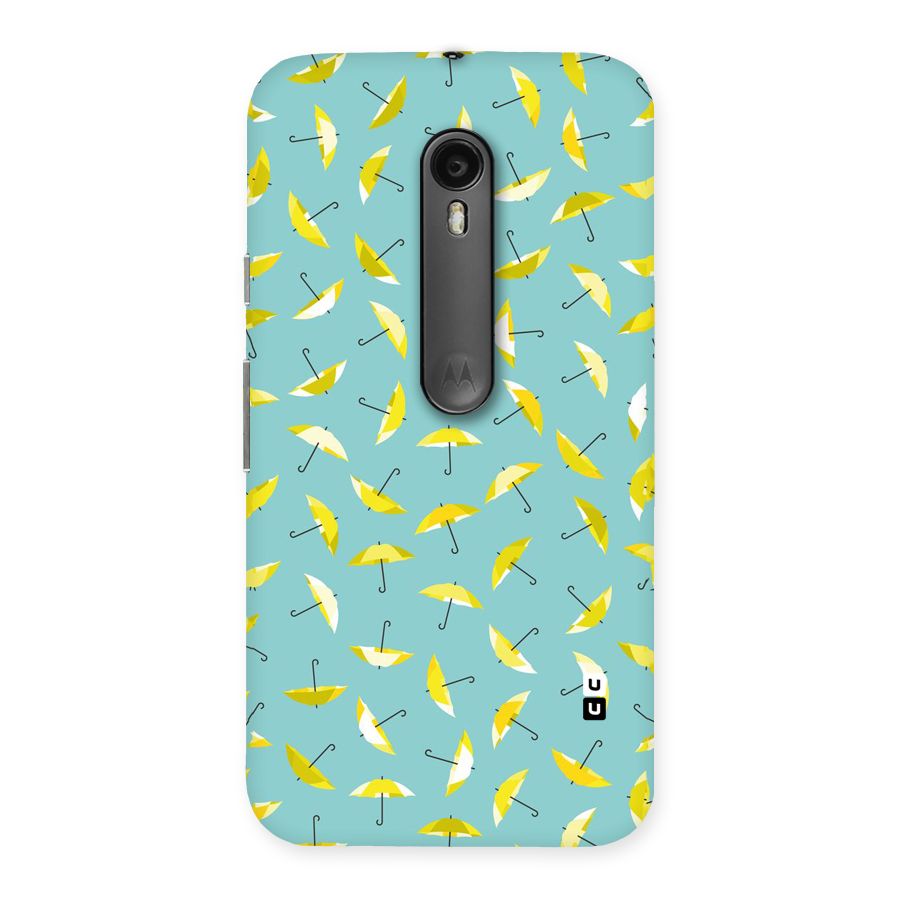 Yellow Umbrella Pattern Back Case for Moto G3