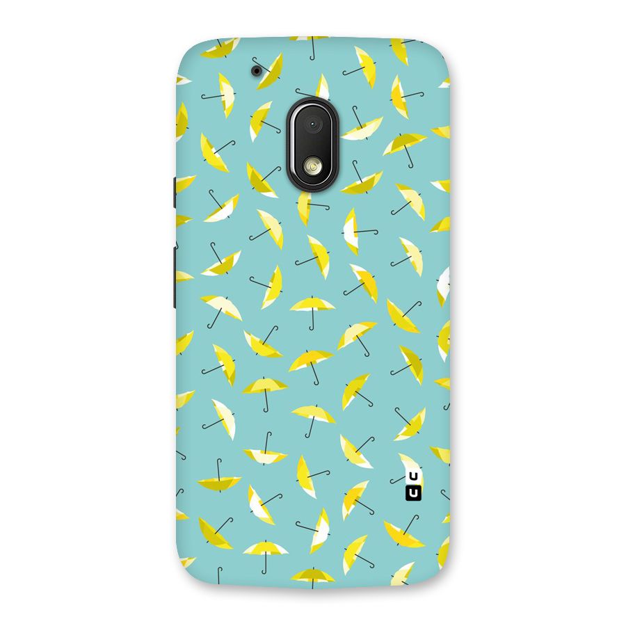 Yellow Umbrella Pattern Back Case for Moto G4 Play