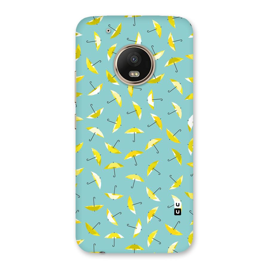Yellow Umbrella Pattern Back Case for Moto G5 Plus