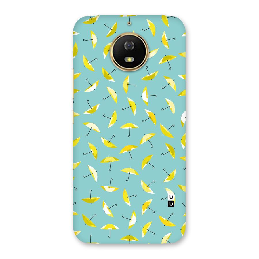 Yellow Umbrella Pattern Back Case for Moto G5s