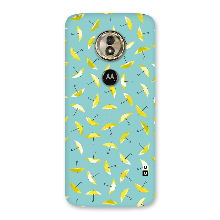 Yellow Umbrella Pattern Back Case for Moto G6 Play