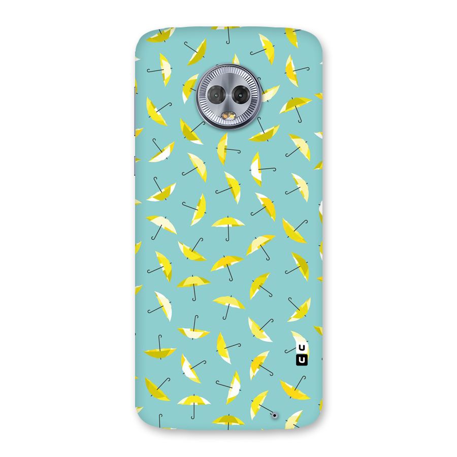 Yellow Umbrella Pattern Back Case for Moto G6 Plus