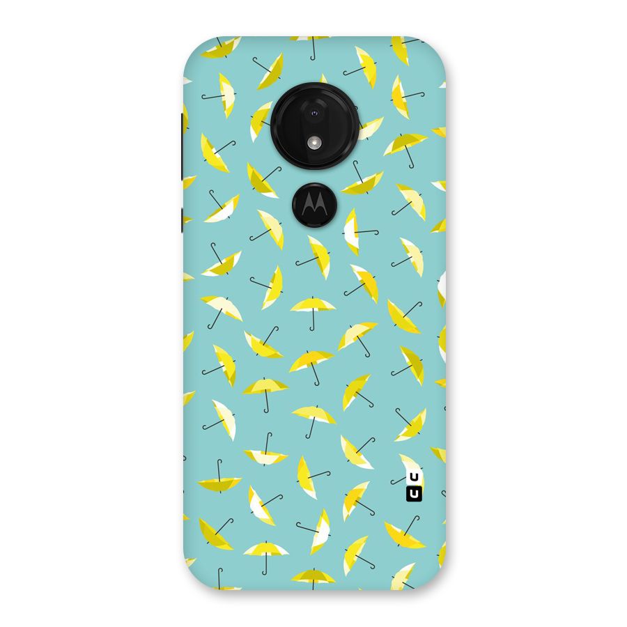 Yellow Umbrella Pattern Back Case for Moto G7 Power