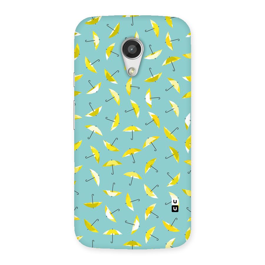 Yellow Umbrella Pattern Back Case for Moto G 2nd Gen