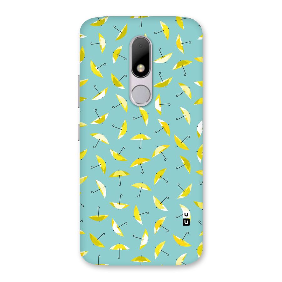 Yellow Umbrella Pattern Back Case for Moto M