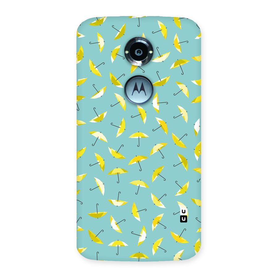 Yellow Umbrella Pattern Back Case for Moto X 2nd Gen
