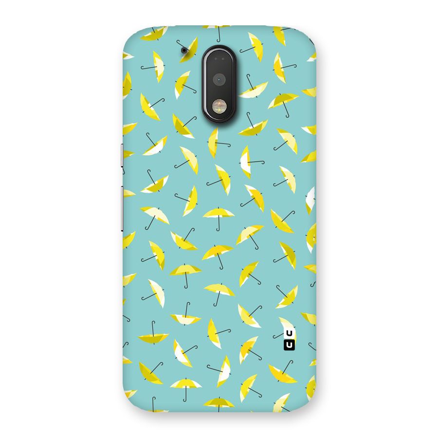 Yellow Umbrella Pattern Back Case for Motorola Moto G4 Plus