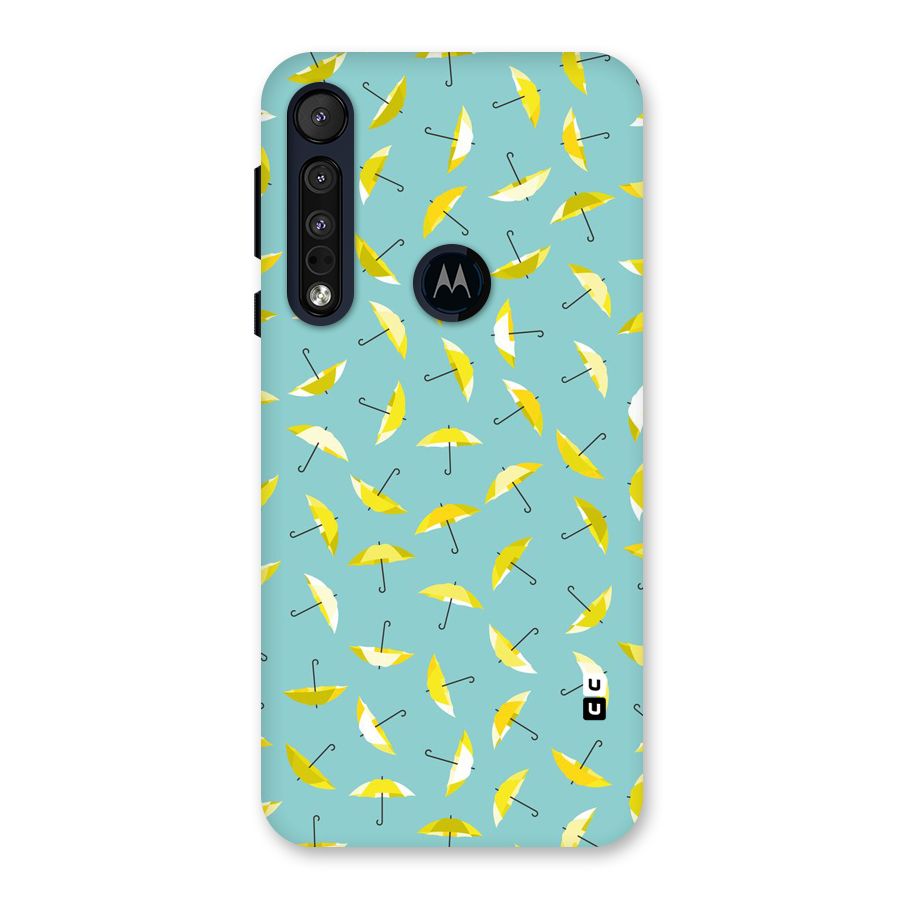 Yellow Umbrella Pattern Back Case for Motorola One Macro