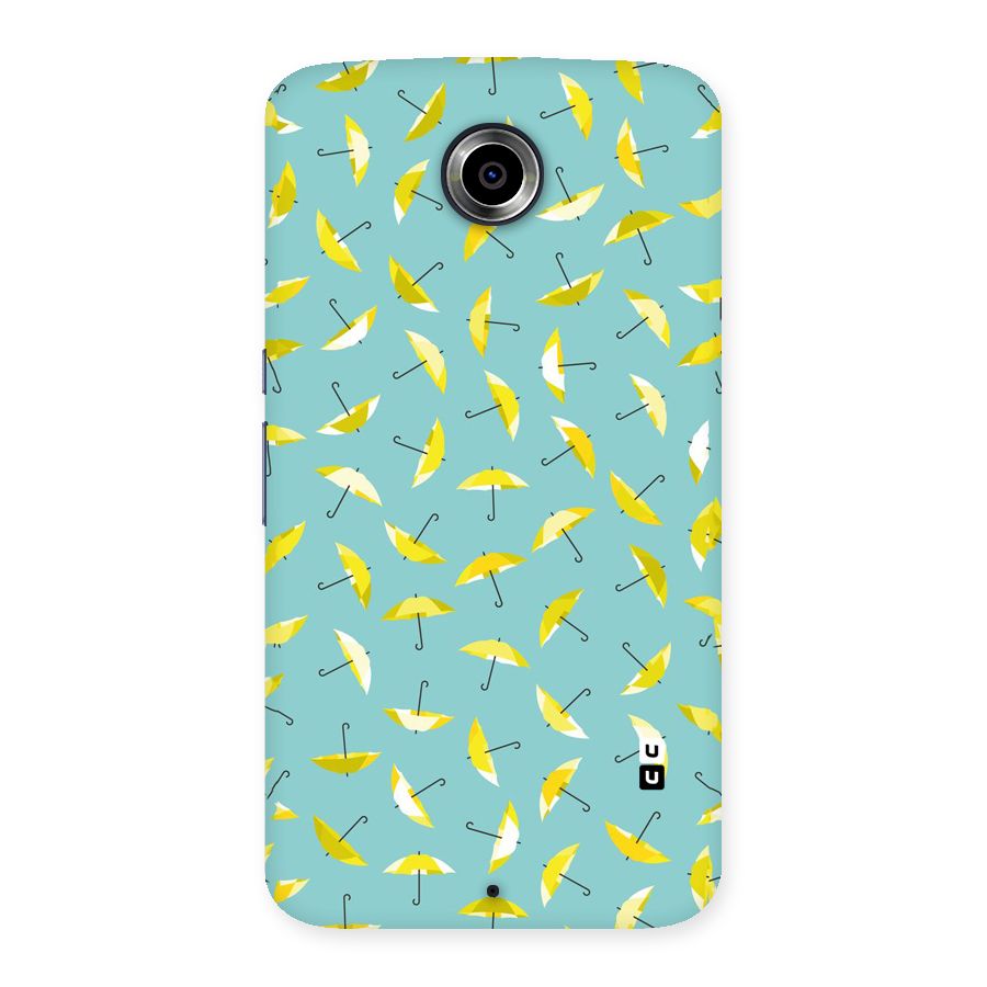 Yellow Umbrella Pattern Back Case for Nexsus 6