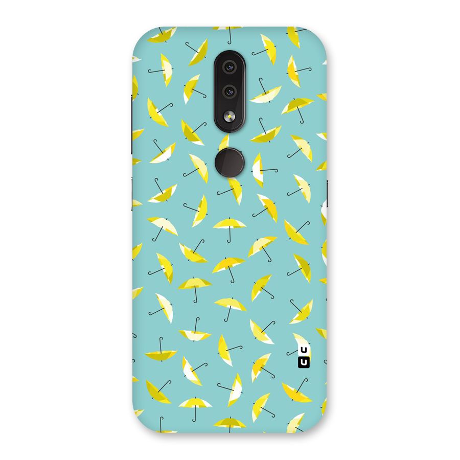 Yellow Umbrella Pattern Back Case for Nokia 4.2