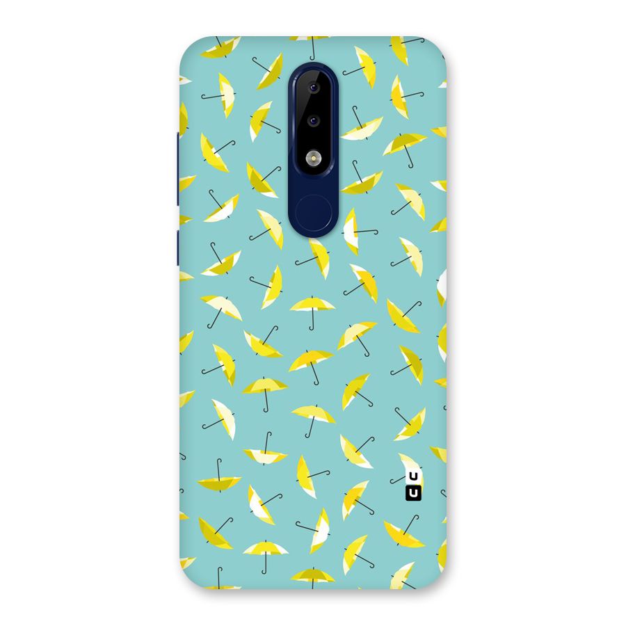 Yellow Umbrella Pattern Back Case for Nokia 5.1 Plus