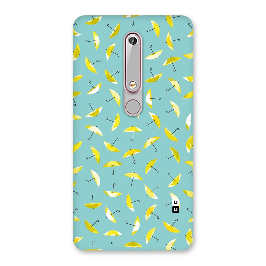 Yellow Umbrella Pattern Back Case for Nokia 6.1