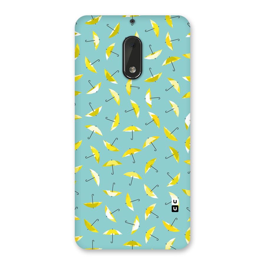 Yellow Umbrella Pattern Back Case for Nokia 6