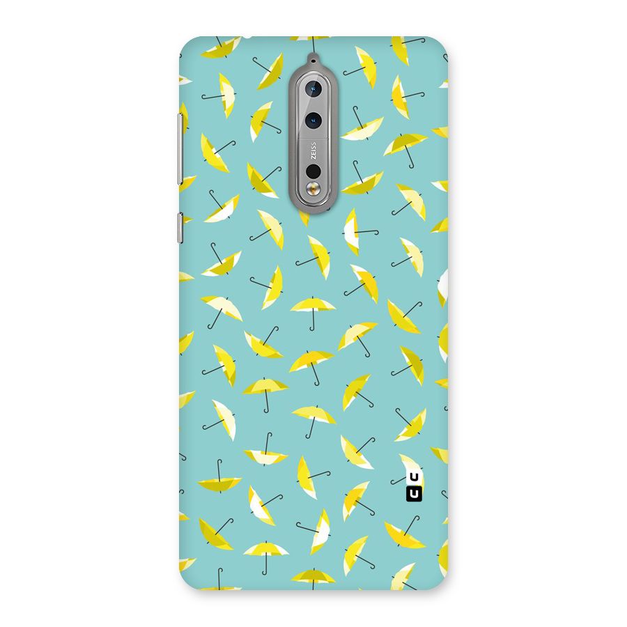 Yellow Umbrella Pattern Back Case for Nokia 8