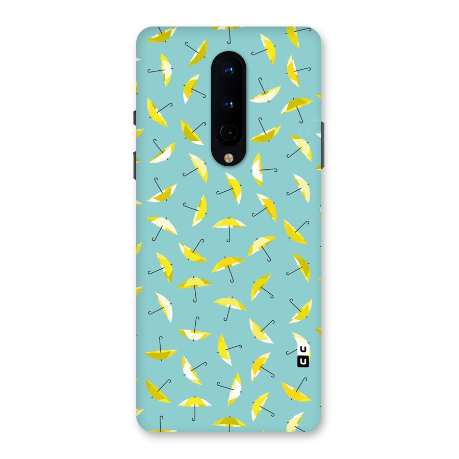 Yellow Umbrella Pattern Back Case for OnePlus 8