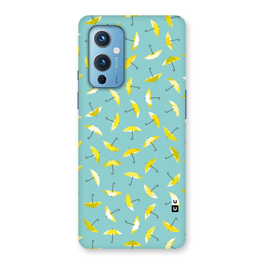 Yellow Umbrella Pattern Back Case for OnePlus 9