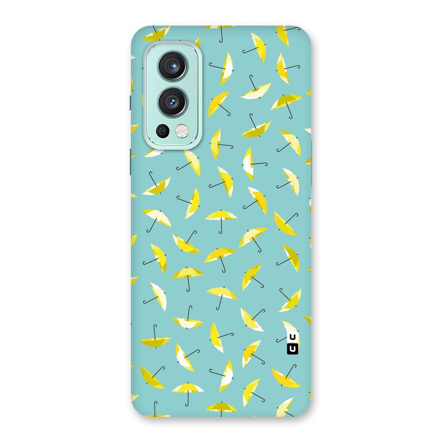 Yellow Umbrella Pattern Back Case for OnePlus Nord 2 5G