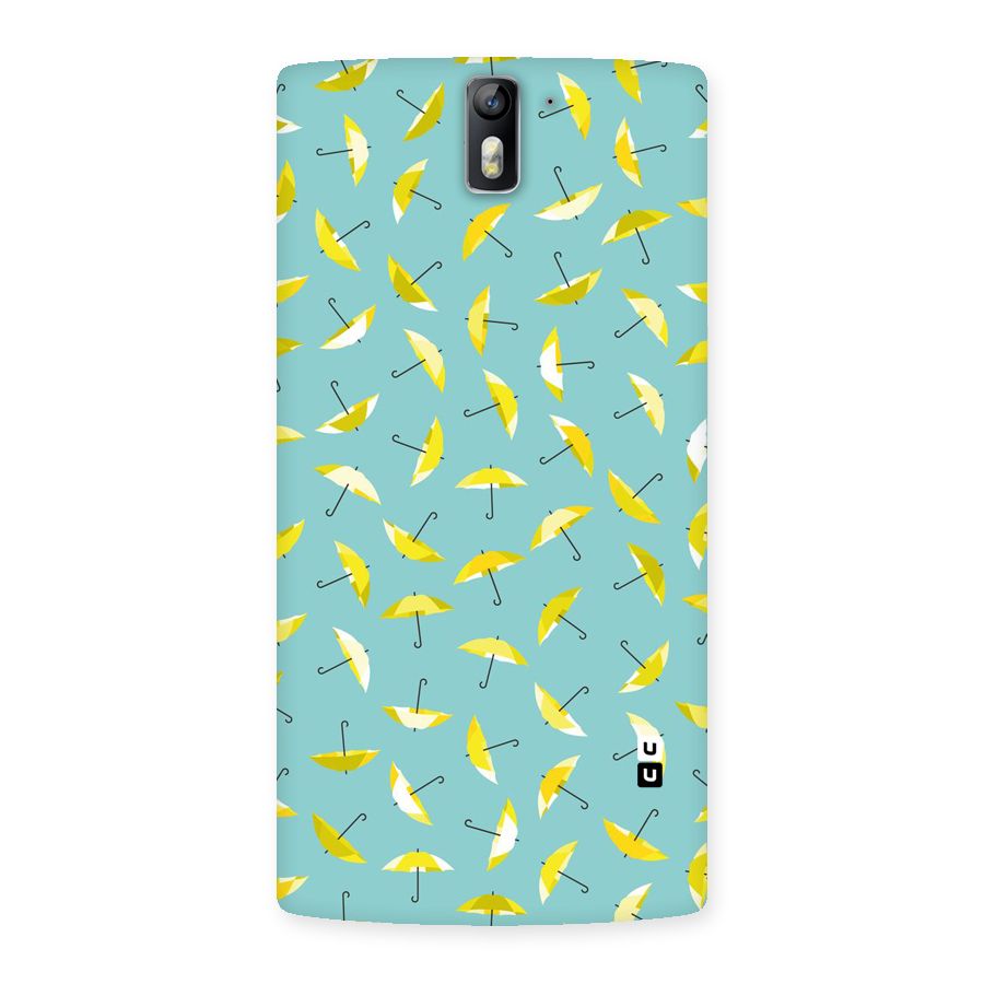 Yellow Umbrella Pattern Back Case for One Plus One