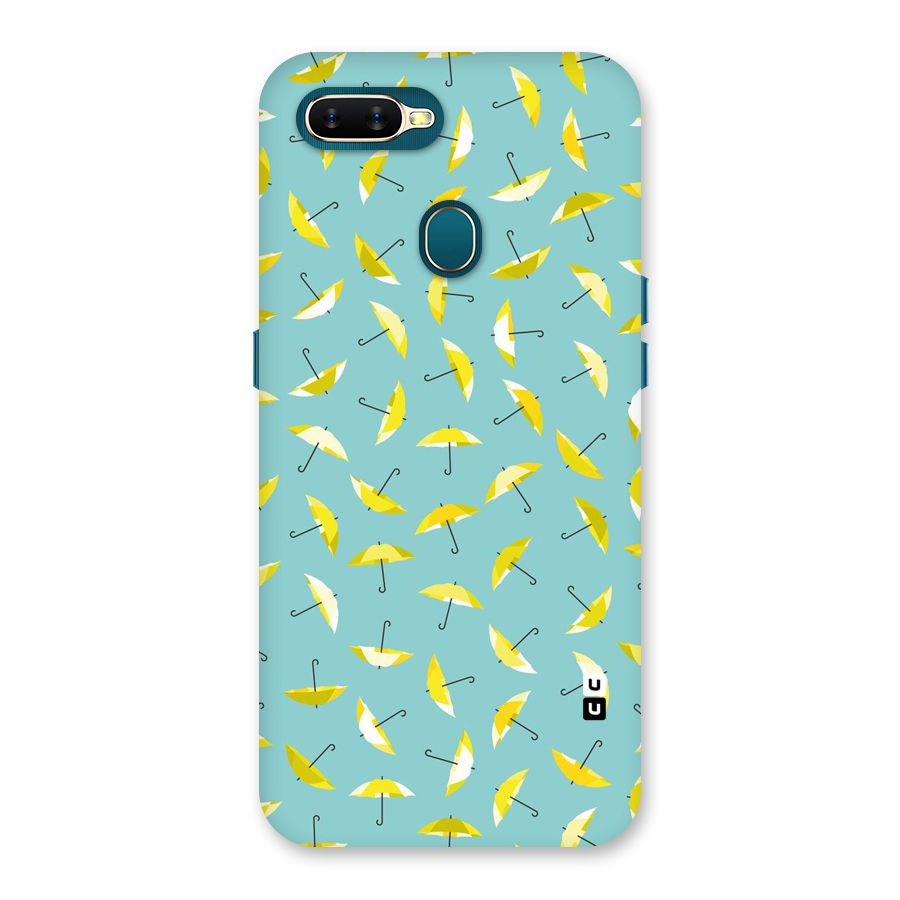 Yellow Umbrella Pattern Back Case for Oppo A12s