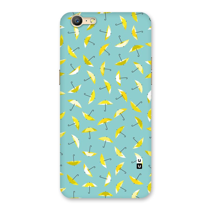 Yellow Umbrella Pattern Back Case for Oppo A39