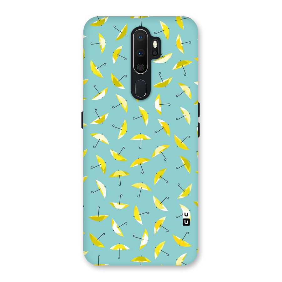 Yellow Umbrella Pattern Back Case for Oppo A5 (2020)