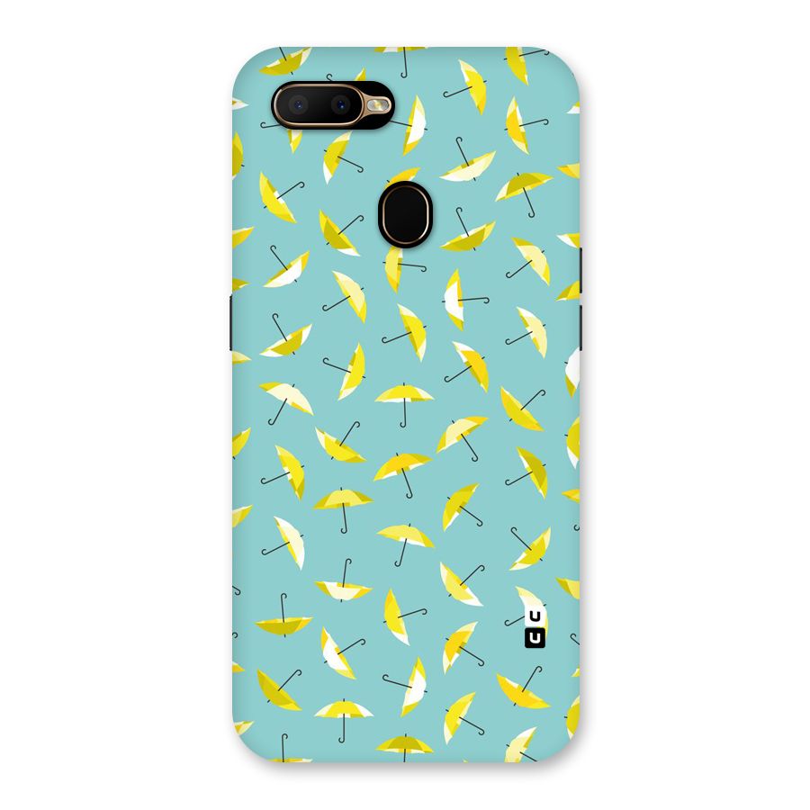 Yellow Umbrella Pattern Back Case for Oppo A5s