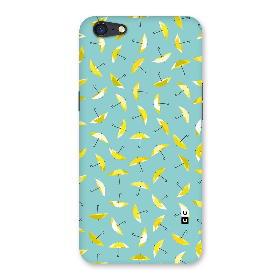 Yellow Umbrella Pattern Back Case for Oppo A71