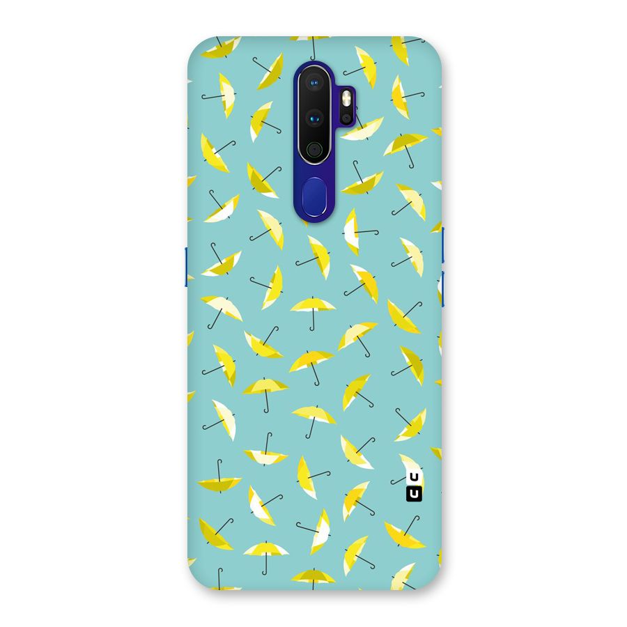 Yellow Umbrella Pattern Back Case for Oppo A9 (2020)