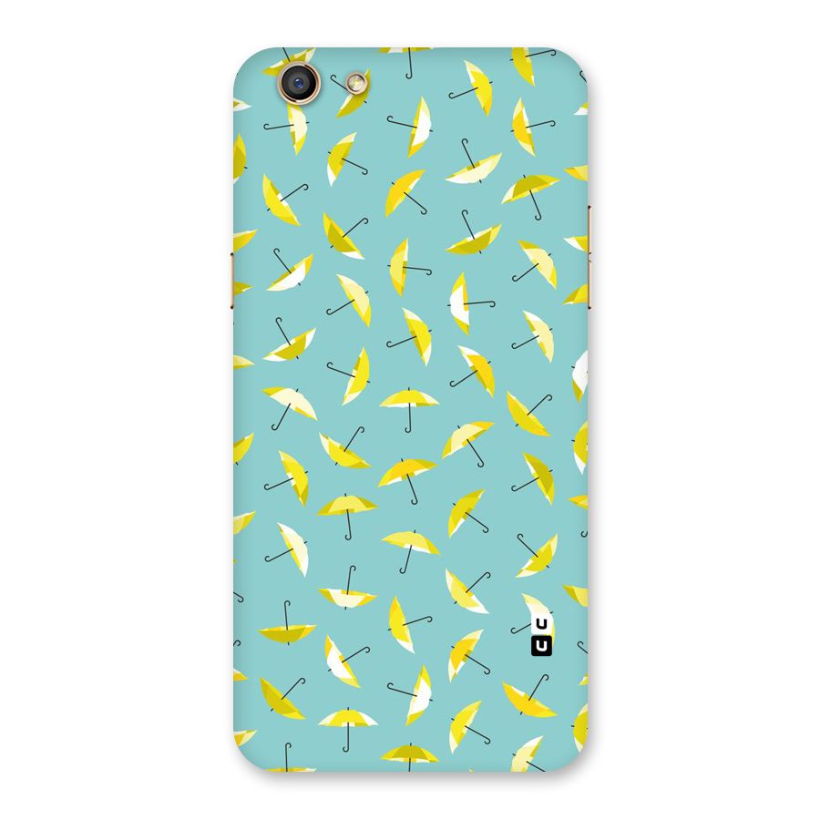 Yellow Umbrella Pattern Back Case for Oppo F3