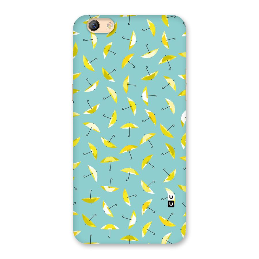 Yellow Umbrella Pattern Back Case for Oppo F3 Plus