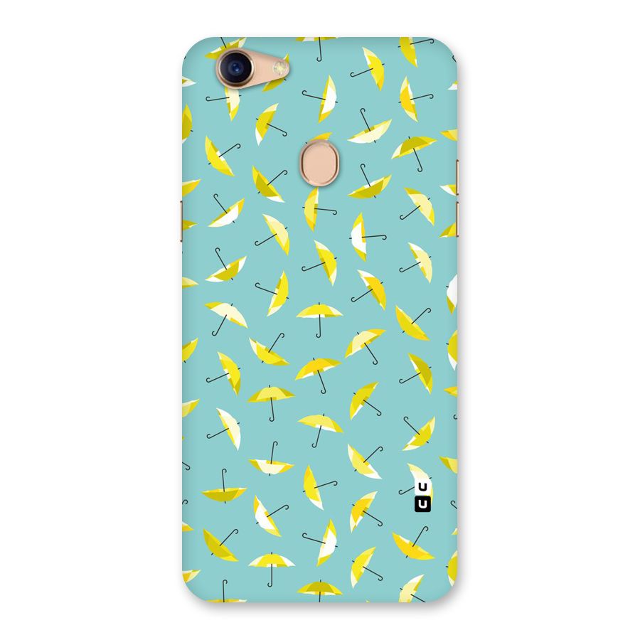 Yellow Umbrella Pattern Back Case for Oppo F5