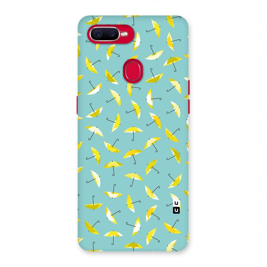 Yellow Umbrella Pattern Back Case for Oppo F9 Pro