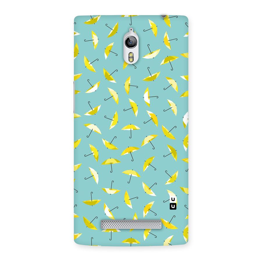 Yellow Umbrella Pattern Back Case for Oppo Find 7