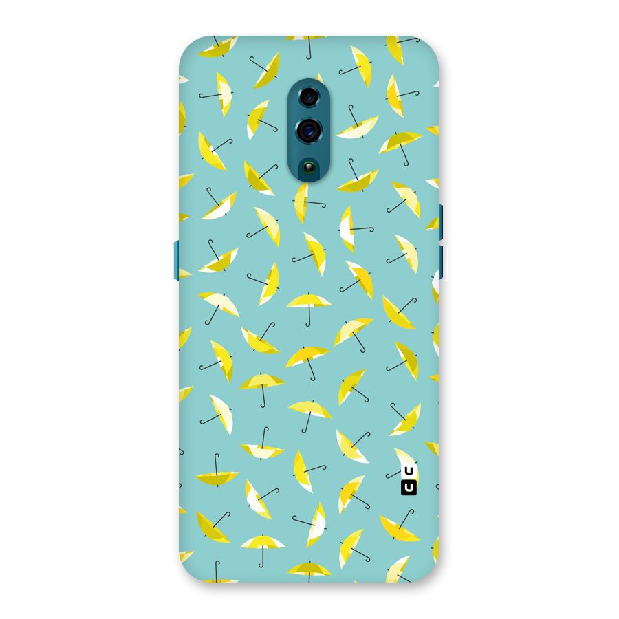 Yellow Umbrella Pattern Back Case for Oppo Reno