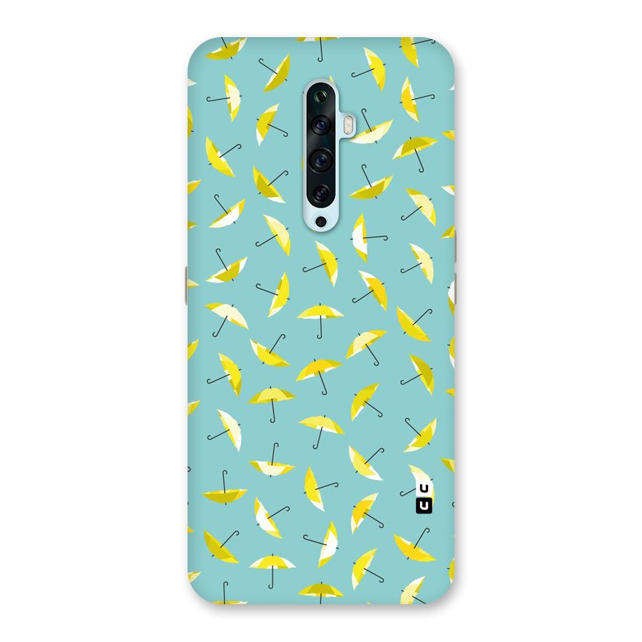 Yellow Umbrella Pattern Back Case for Oppo Reno2 Z