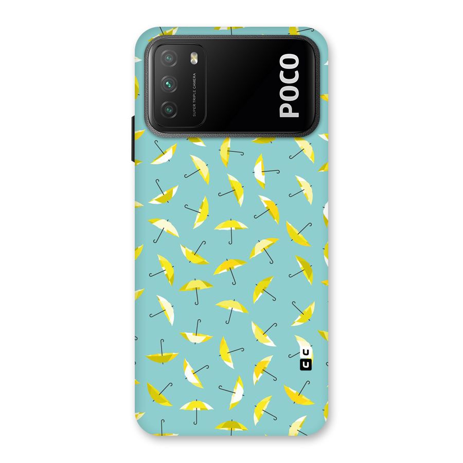 Yellow Umbrella Pattern Back Case for Poco M3