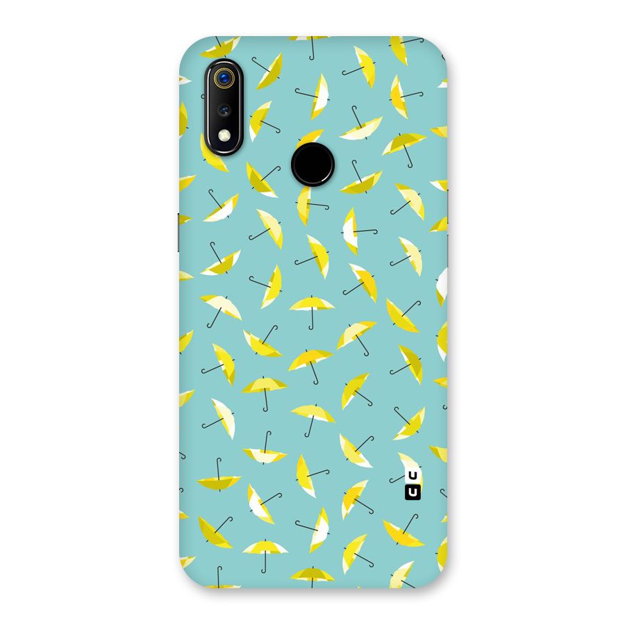 Yellow Umbrella Pattern Back Case for Realme 3