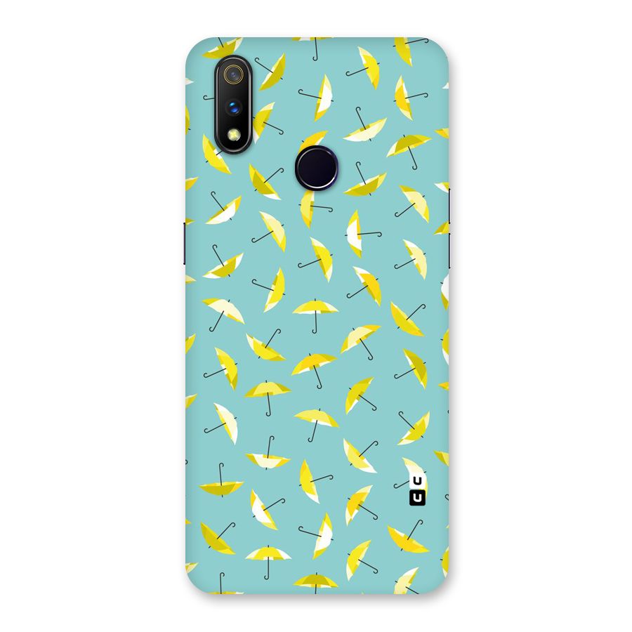 Yellow Umbrella Pattern Back Case for Realme 3 Pro