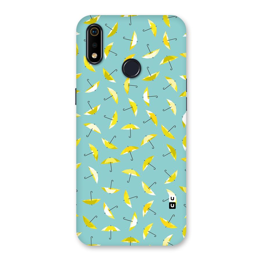 Yellow Umbrella Pattern Back Case for Realme 3i