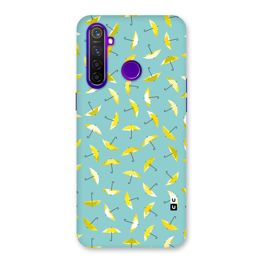Yellow Umbrella Pattern Back Case for Realme 5 Pro