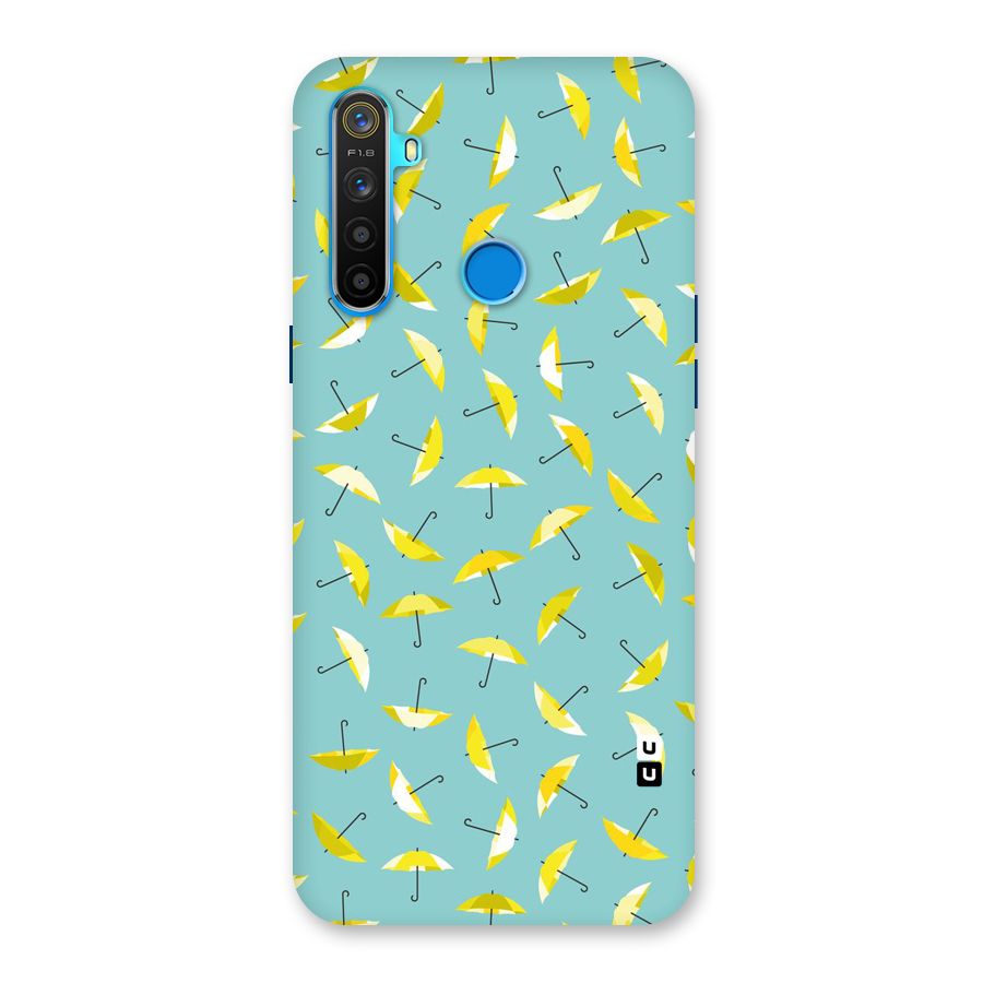 Yellow Umbrella Pattern Back Case for Realme 5s