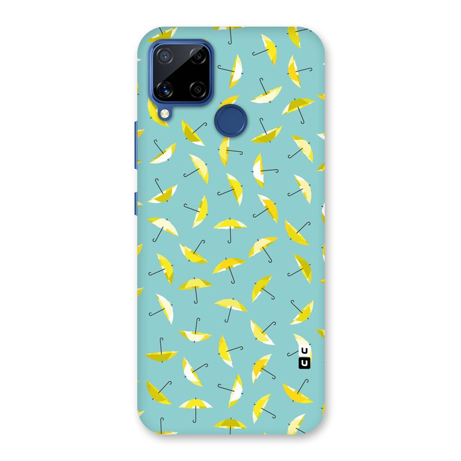 Yellow Umbrella Pattern Back Case for Realme C15