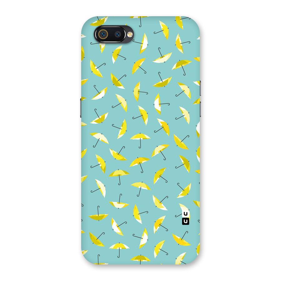 Yellow Umbrella Pattern Back Case for Realme C2