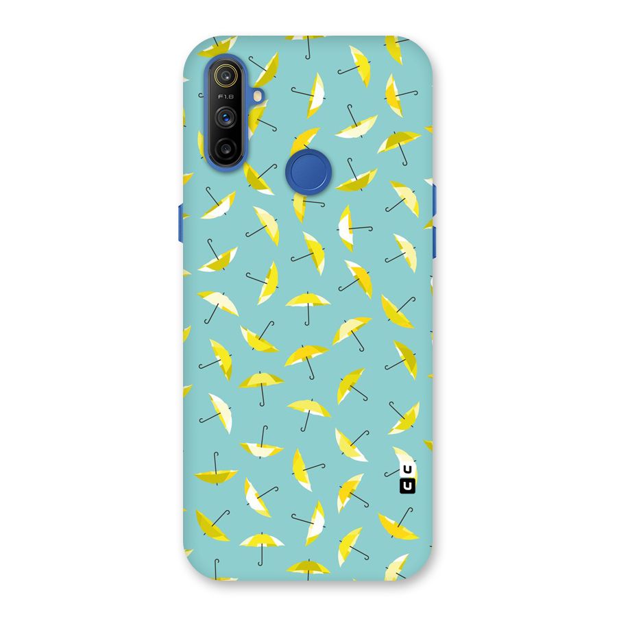 Yellow Umbrella Pattern Back Case for Realme Narzo 10A