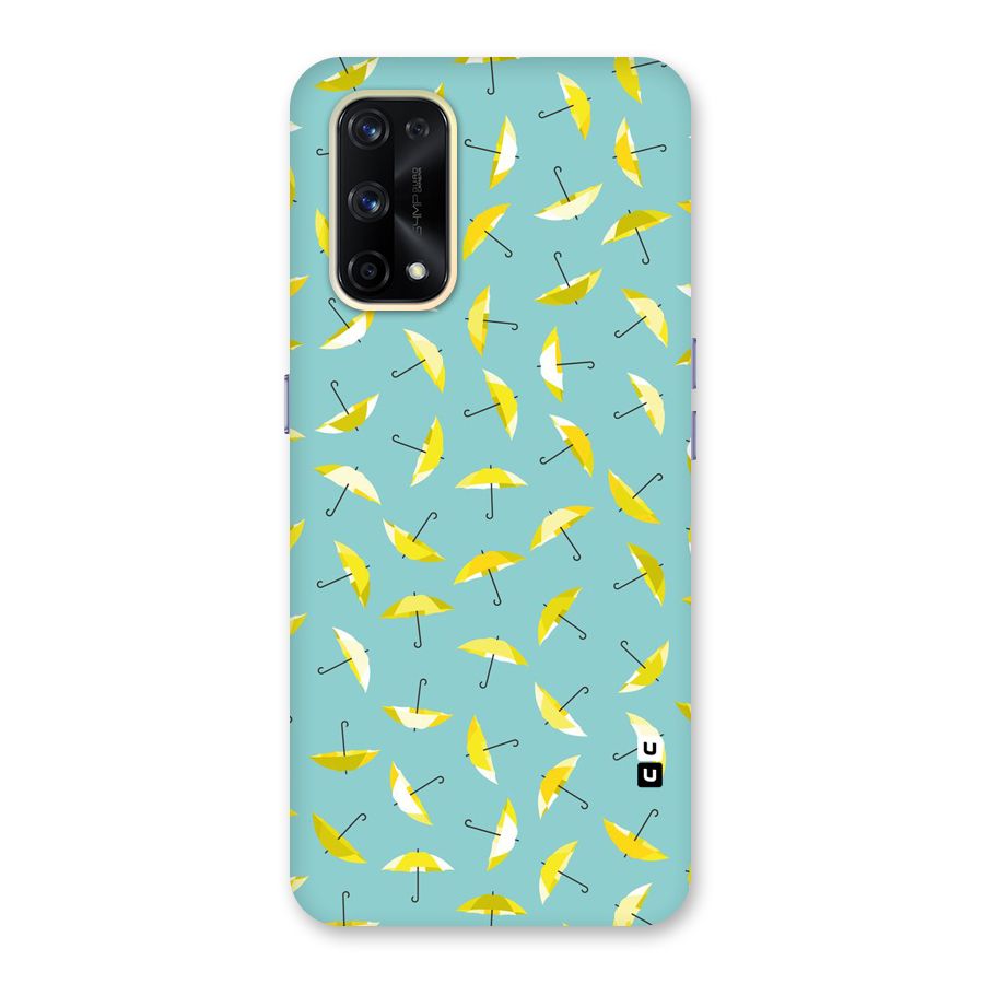 Yellow Umbrella Pattern Glass Back Case for Realme X7 Pro