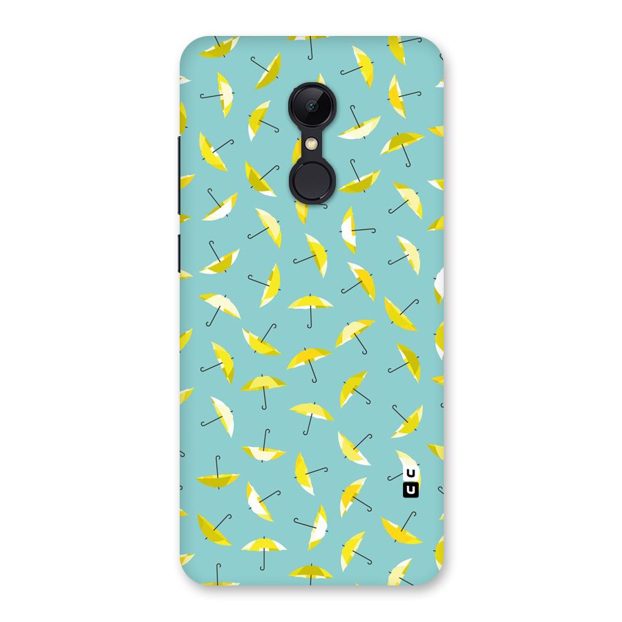 Yellow Umbrella Pattern Back Case for Redmi 5