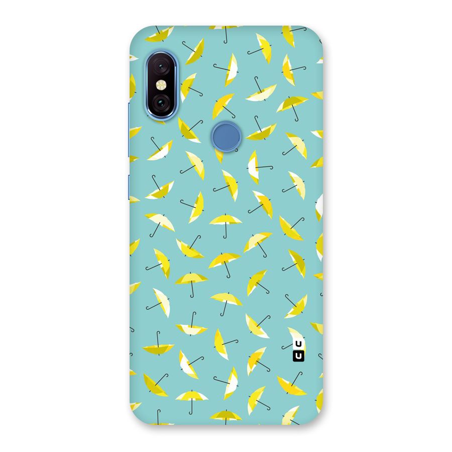 Yellow Umbrella Pattern Back Case for Redmi Note 6 Pro