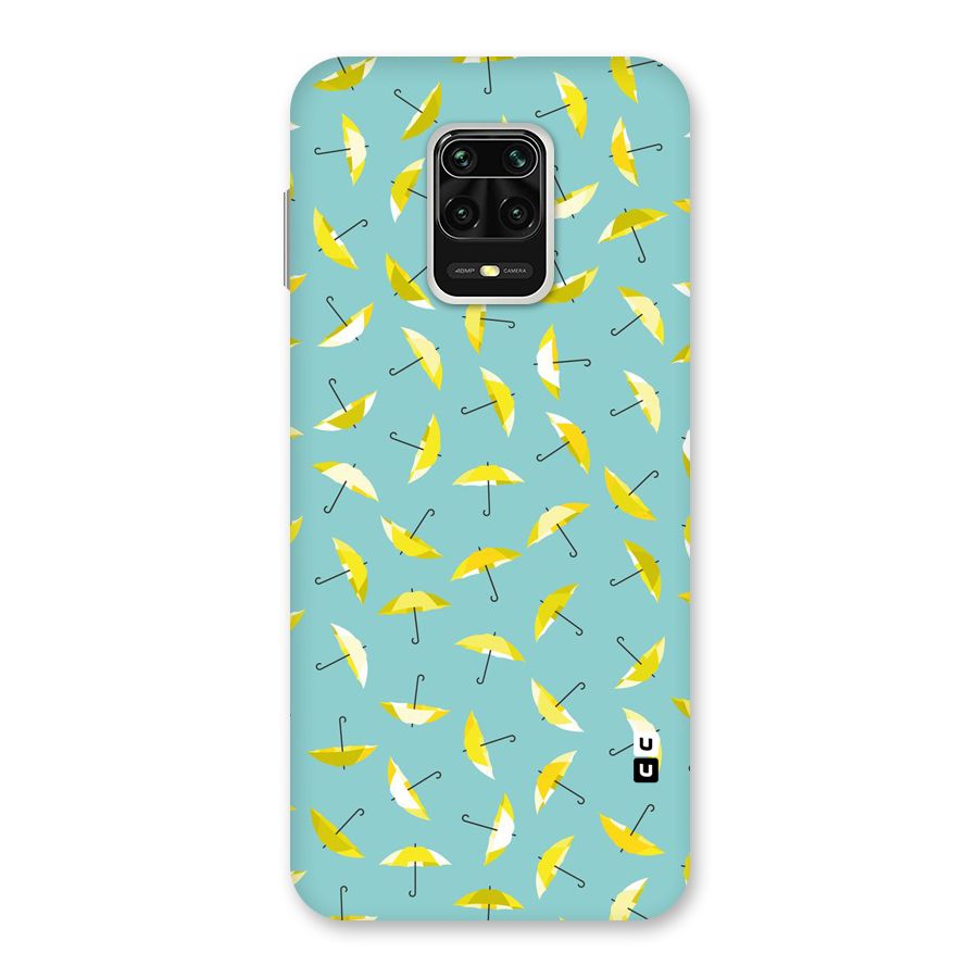 Yellow Umbrella Pattern Back Case for Redmi Note 9 Pro